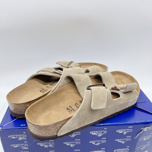 Birkenstock Arizona Sandal Taupe Suede EU 41 Womens US 10- 10.5 Regular - Picture 7 of 12